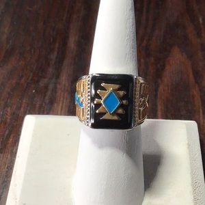 Silver and gold mens two tone ring sizes 6 - 11